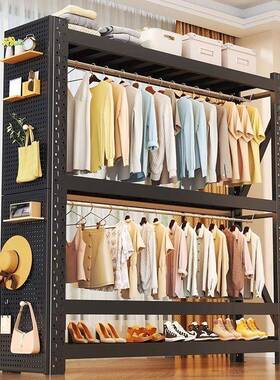 厚超货衣柜纳多层简易衣柜可调节洞架洞板收柜蝴蝶孔仓储铁IVG架