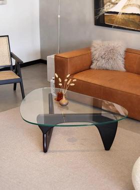 居优尼丨设计师野口31234勇No式guch三角茶几原钢化玻璃黑色意创