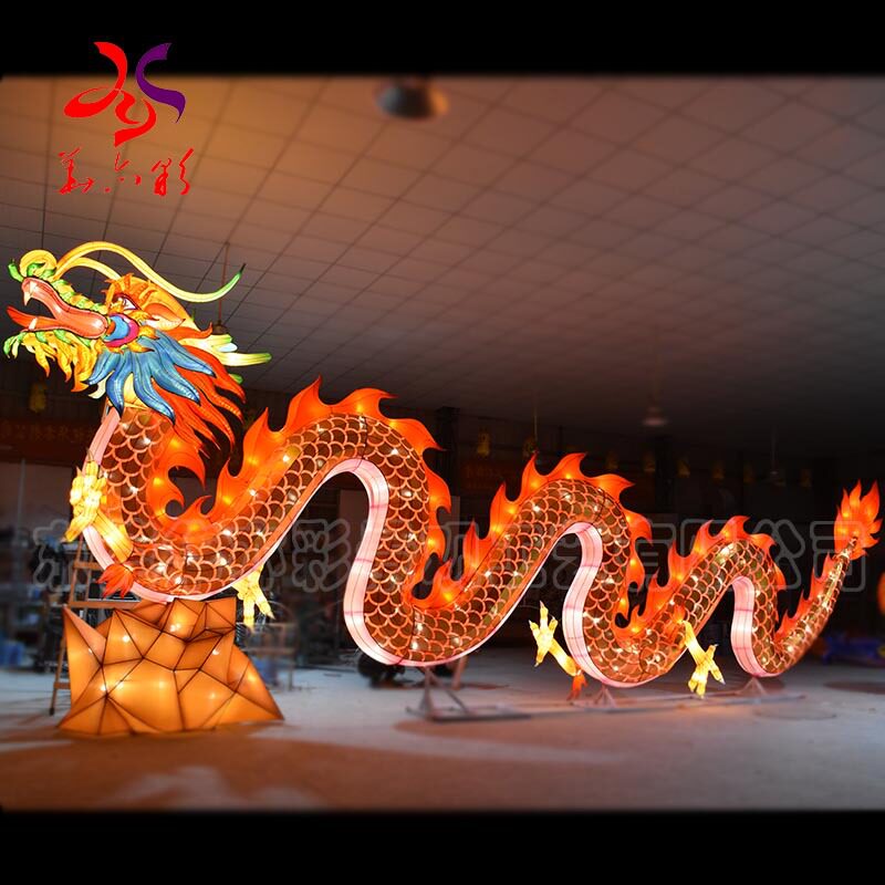 铁艺动物造型灯龙形节日节日装饰灯景区街道夜景裝飾花灯布置摆件