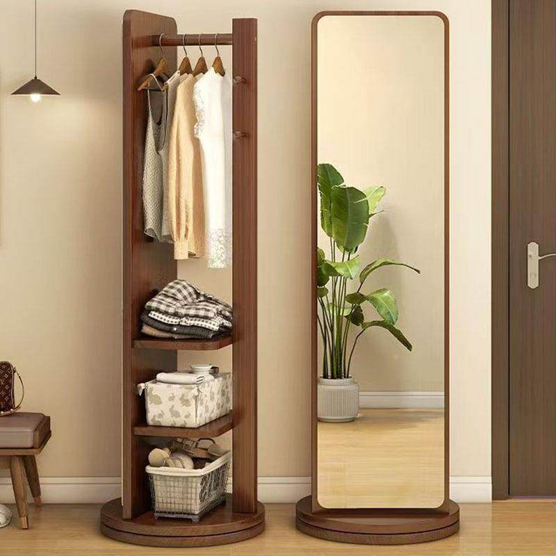 转家全身镜落地镜用可移动卧旋室穿衣镜挂衣帽试架XWI一体式衣镜