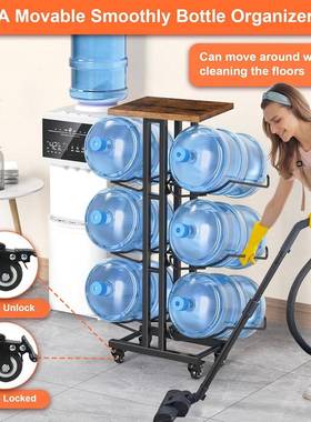 水置10643物架多层架收纳水桶桶架家用桶装水放架厨房客厅小置推