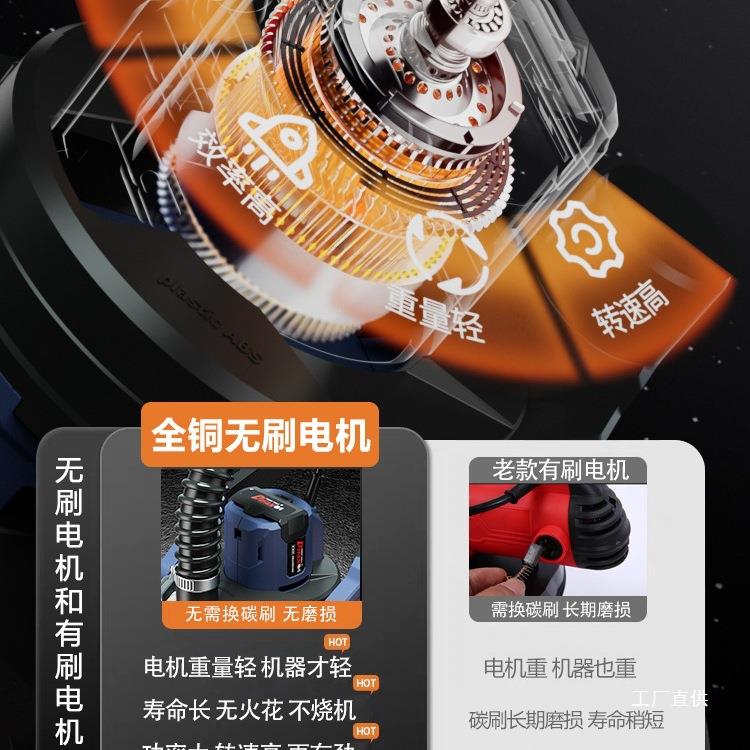 蒂凡电动无刷自吸式墙面打磨机腻子无尘机砂纸机抛光机磨墙机尚趁