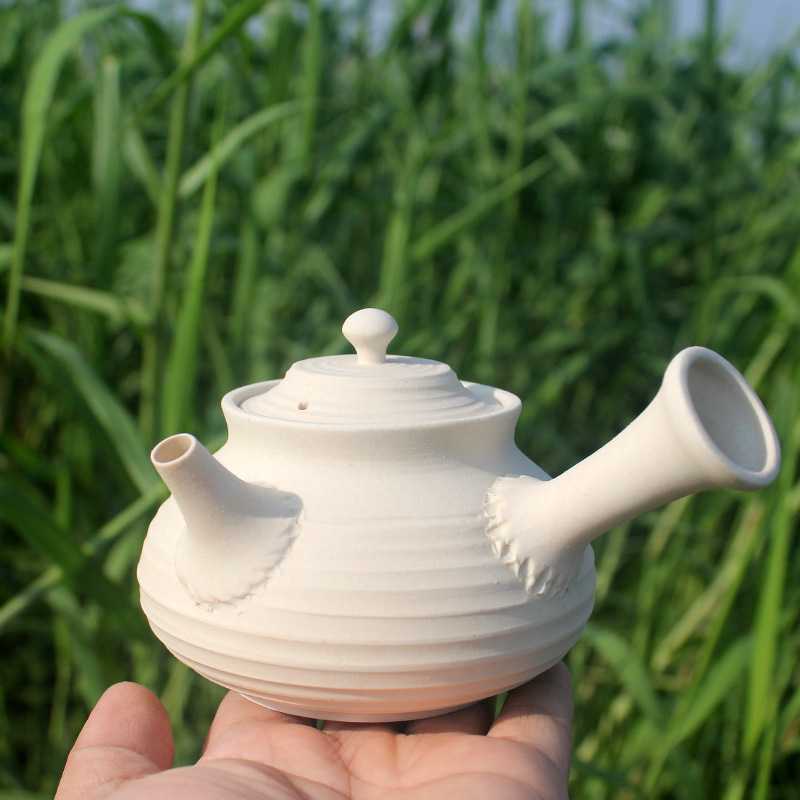 小茶炉功夫茶炉户外旅行茶具白泥砂铫壶侧把壶陶壶煮水壶火炉小号