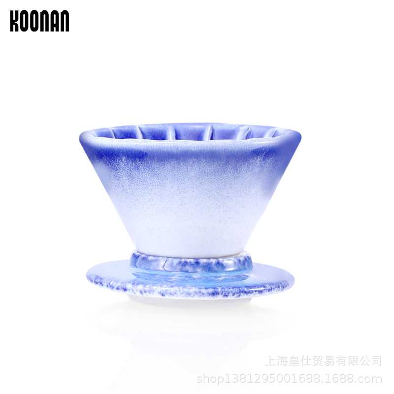 便携收纳手冲咖啡窑变陶瓷滤杯滤纸分享壶器具套装复古国风系列