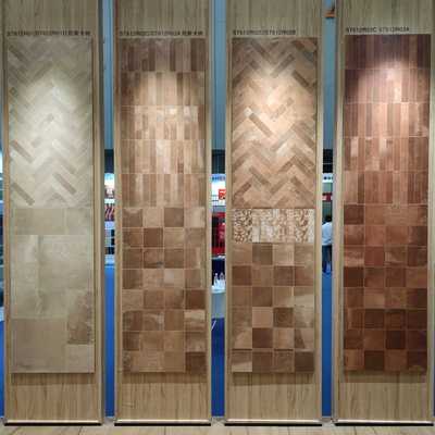 中古风做旧格子仿莱姆石瓷砖浴室卫生间墙砖民宿客厅墙裙防滑地砖