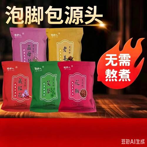 玥伊人新升级艾草益母草泡脚包