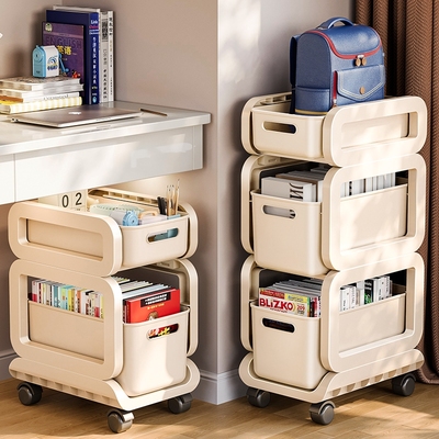 学生桌下可移动大号书包置物架