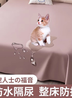 防猫抓不粘毛防水隔尿透气床单