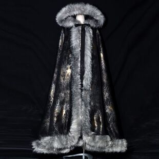 男女同款汉服斗篷冬季长款古装外套披风加绒加厚保暖斗篷带帽披风