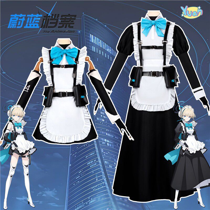 蔚蓝档案飞鸟马时cos服女仆装洛丽塔游戏二次元cosplay全套服装