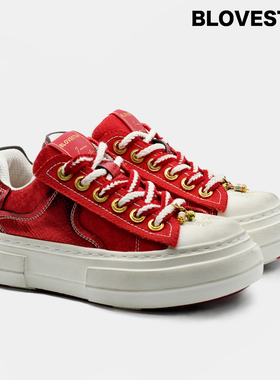 BLOVESTAR·蛇年限定缎面做旧休闲鞋