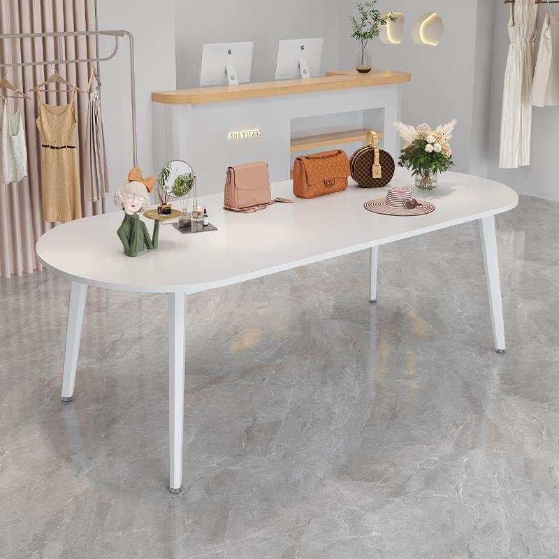 服装店展示台摆放在岛台中间鞋袋橱窗展示架长方形落地式流台