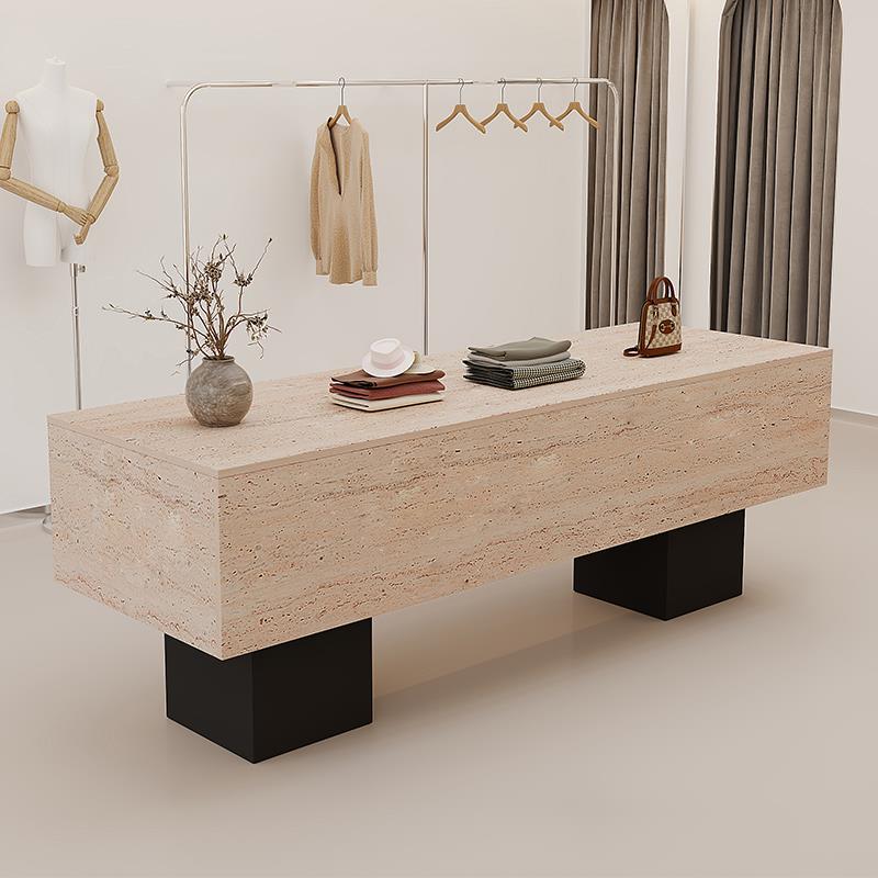 中岛风服装店中岛桌女装店铺中间流水台简约现代展示桌鞋包陈列柜