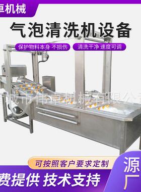 供应荔枝农残留清洗机 预制菜清洗设备 葡萄全自动气泡清洗机