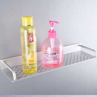 OF9D免打孔太空铝实心铝板长方置物架 浴室厨房毛巾架 隔板平台收