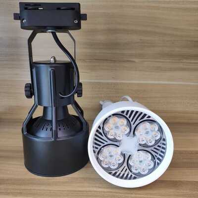 大量  轨道六爪灯壳 喇叭四爪par30灯架 轨道灯外壳 E27灯头