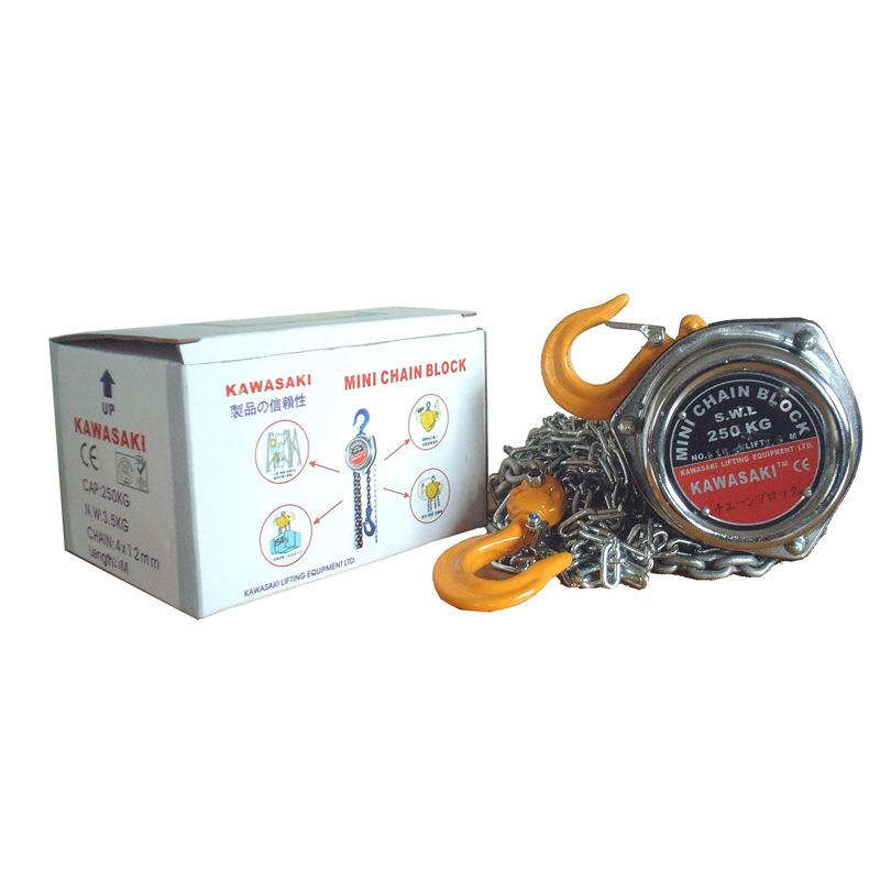 台湾n川崎KAWASAK 型手拉葫芦0.250.25TX3M吨迷你手拉葫芦t1o到10