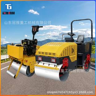 1吨土2145吨单双钢压路机 沥青轮混凝路压面实机 座驾手扶压实机