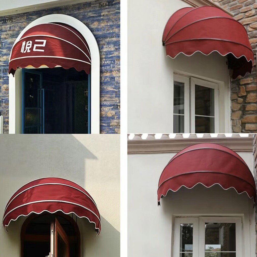 法式门头雨篷户外防雨篷屋檐遮阳篷咖啡馆门面雨蓬庭院花店装饰篷