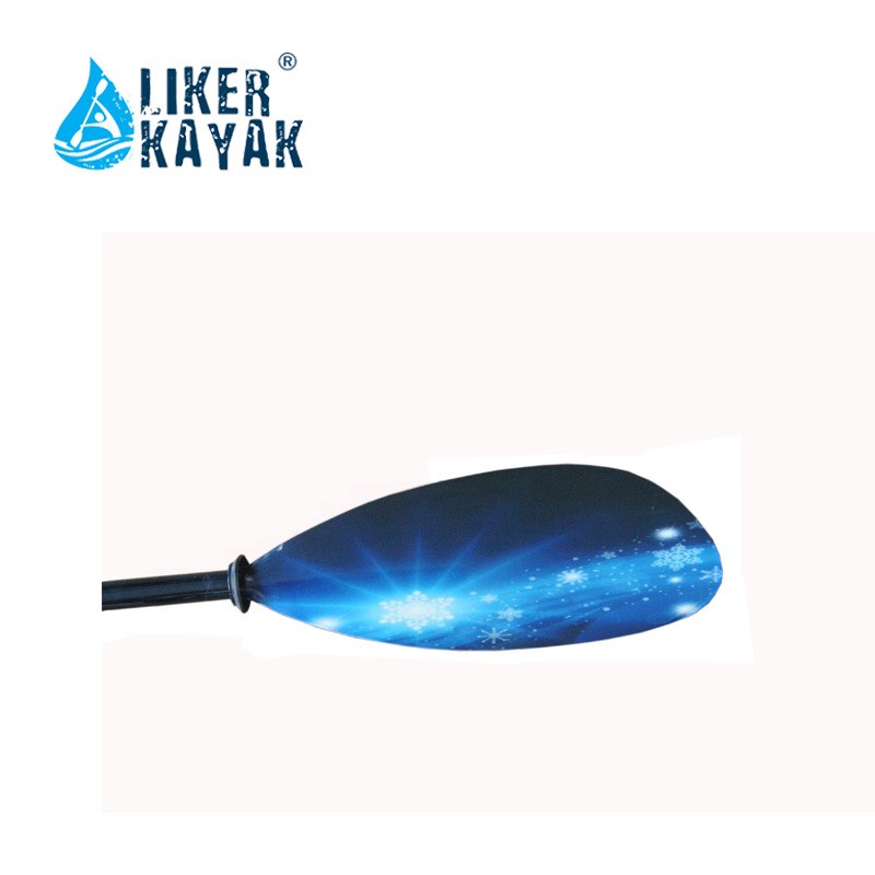 玻璃钢蓝色船桨 双头S桨 皮划艇桨