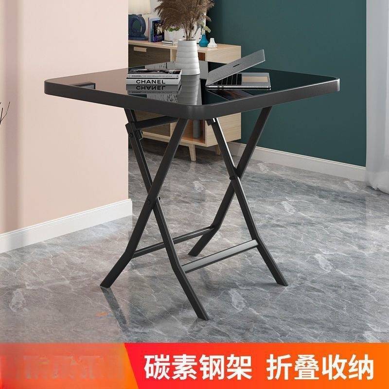 简易多功能折叠桌子新款户外出租屋客厅圆桌家用小户型长方形餐桌