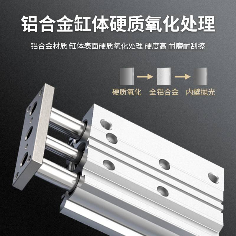TCM型三轴气缸MGPM63/80/100-25/50/75/100/125/150三轴导杆气缸