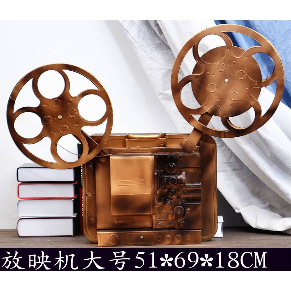 复古手握电影放映机模型 老式店铺橱窗家居装饰摆件 摄影道具