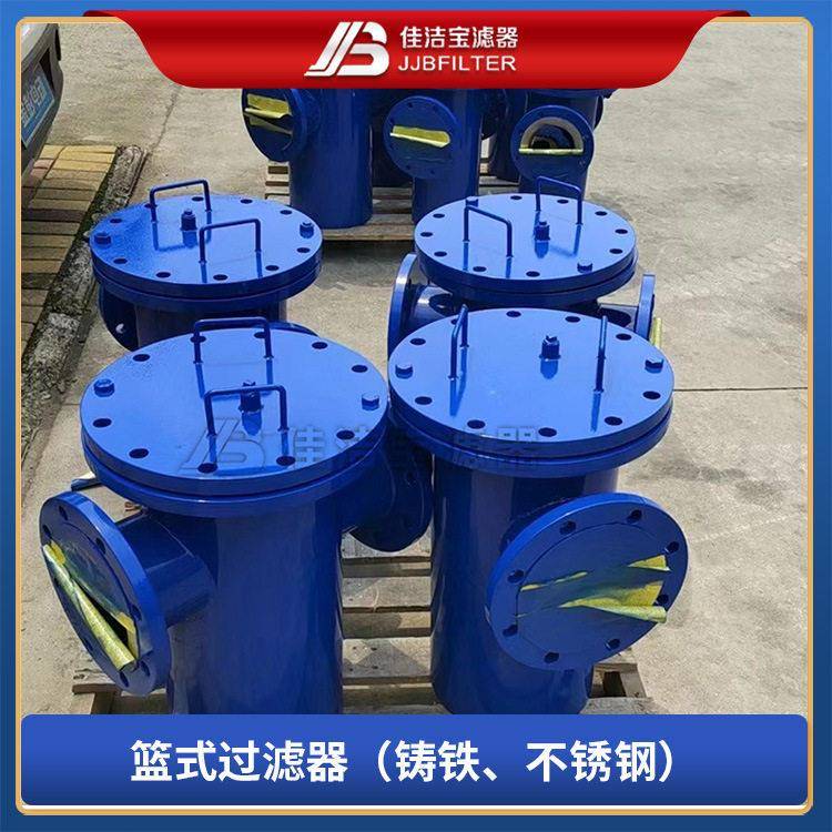 佳洁滤器 蓝式过滤器 304 碳钢管道除污器 DN50-300进出口法兰