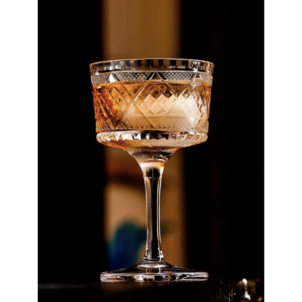 日式鸡尾酒杯毛利隆雄杯特调马天尼杯玛格丽特杯水晶手工雕刻花