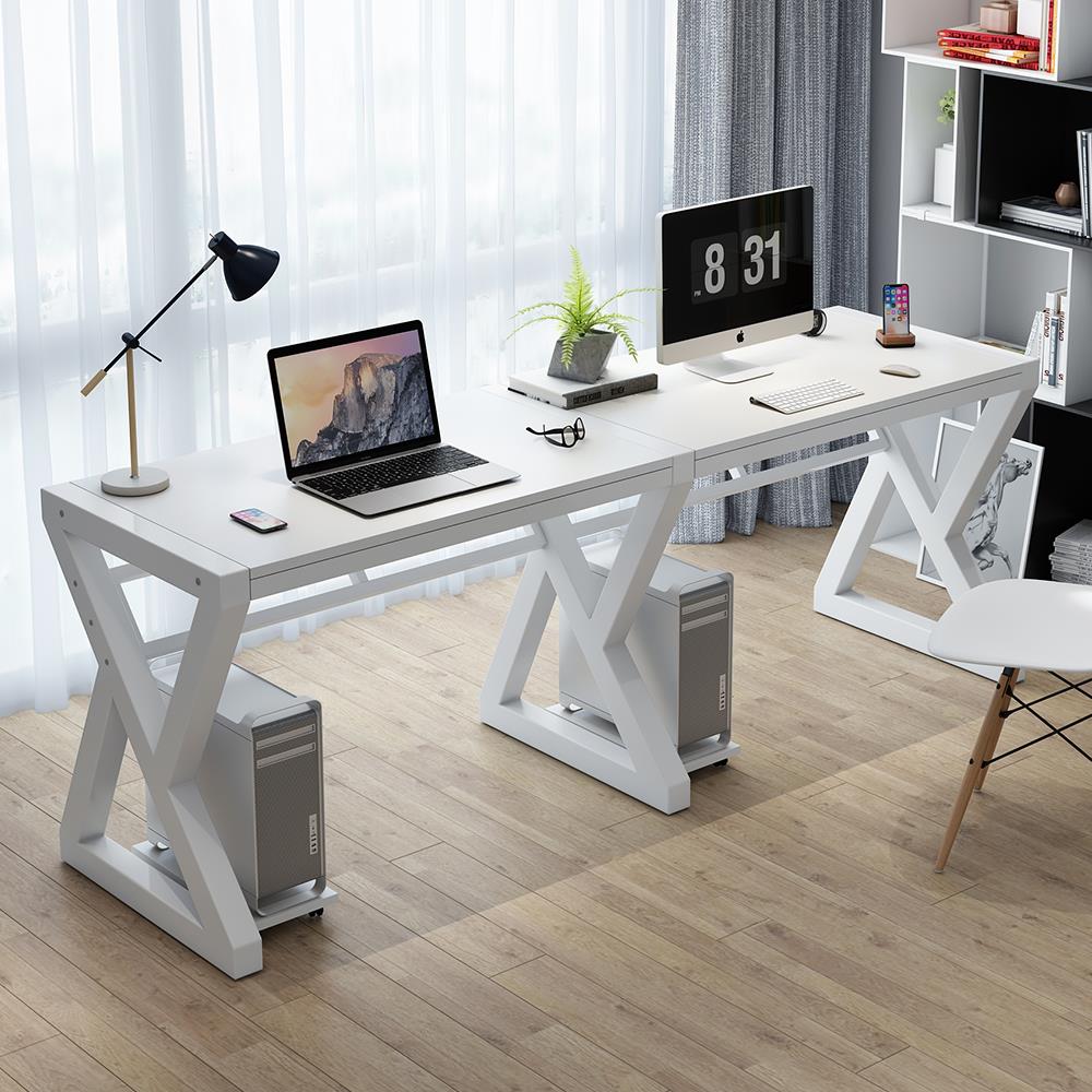 简约电竞情侣双人电脑桌台式家用组装学生写字台小书桌一体办公桌