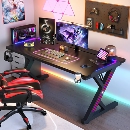 电竞桌台式 家用实木办公书桌碳纤维桌子 电脑桌S3网红游戏桌椅套装