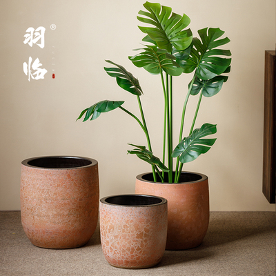 景德镇北欧风陶瓷花盆大口径30以上客厅民宿阳台别墅造景大绿植盆