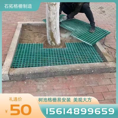 玻璃钢树池篦子光伏通道洗车房排水地格栅鸽舍养殖地网污水沟盖板