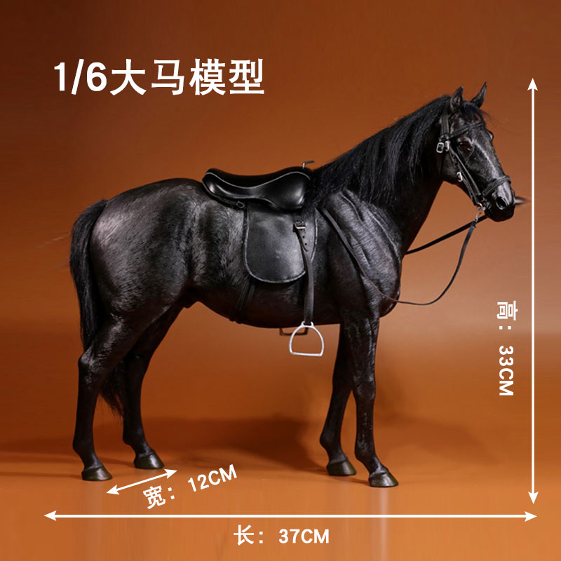 温血马模型仿真动物客厅办公室工艺骏马摆件桌面装饰兵人白马坐骑