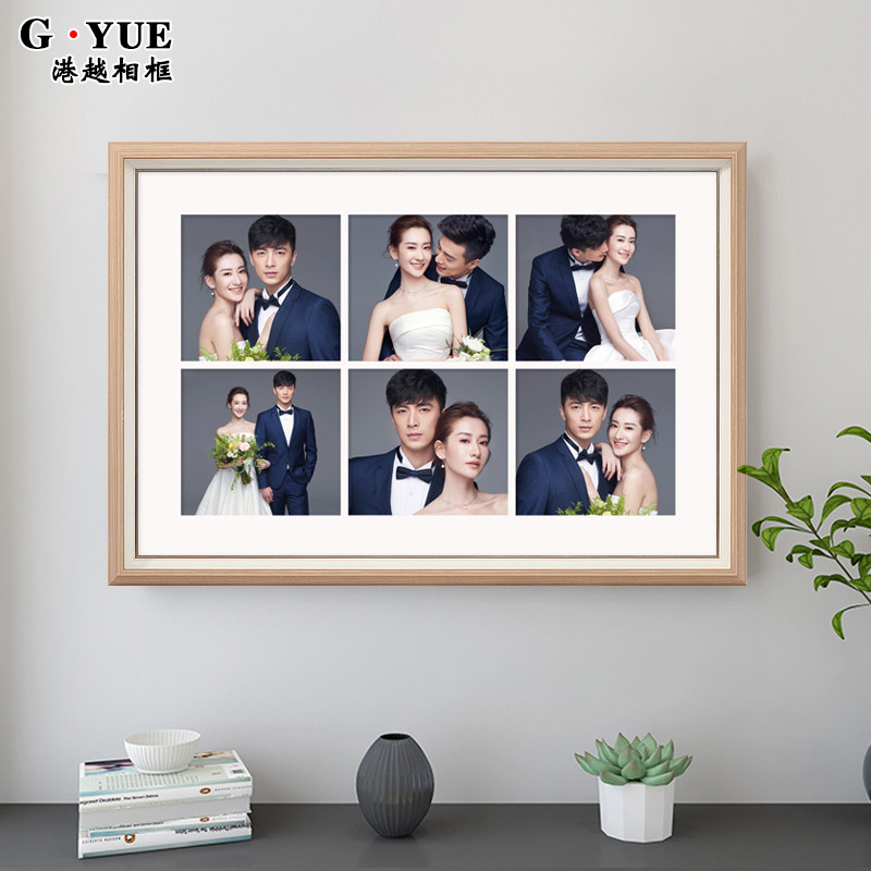 婚纱照相框多张照片组合放大冲洗打印加带和做成20 24 3036寸挂墙