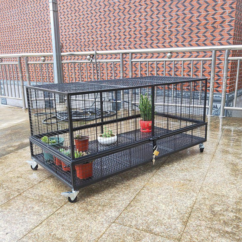 铁笼花架室外庭院金属大师设计带轮多肉防盗网防鸟露养植物花盆架