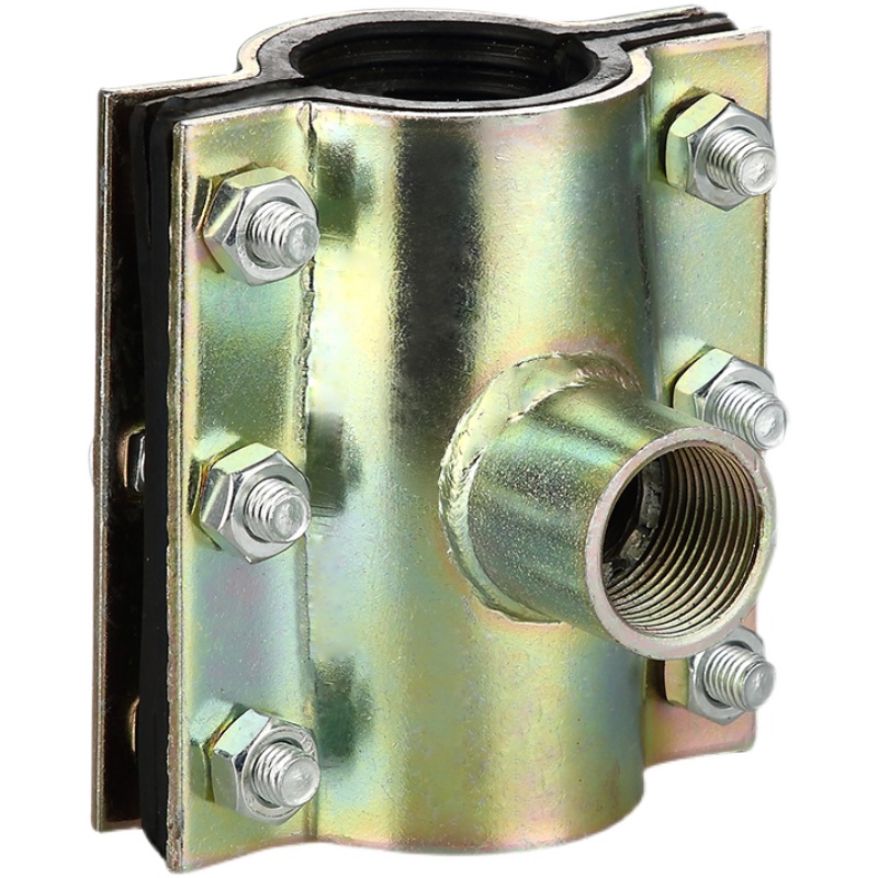 钢板哈夫节抢修器三通抢修节内丝分水器变径分水补漏快接接头卡子