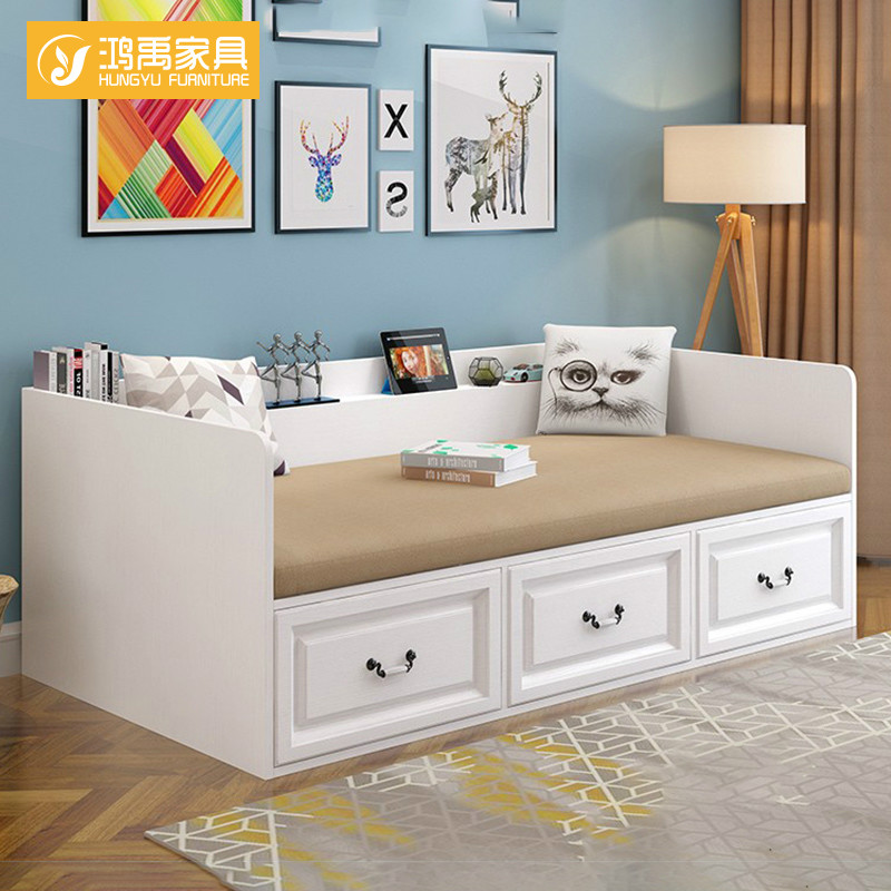 卧室单双人床小户型专用踏踏米床板式抽屉储物床1.2m客厅榻榻米床
