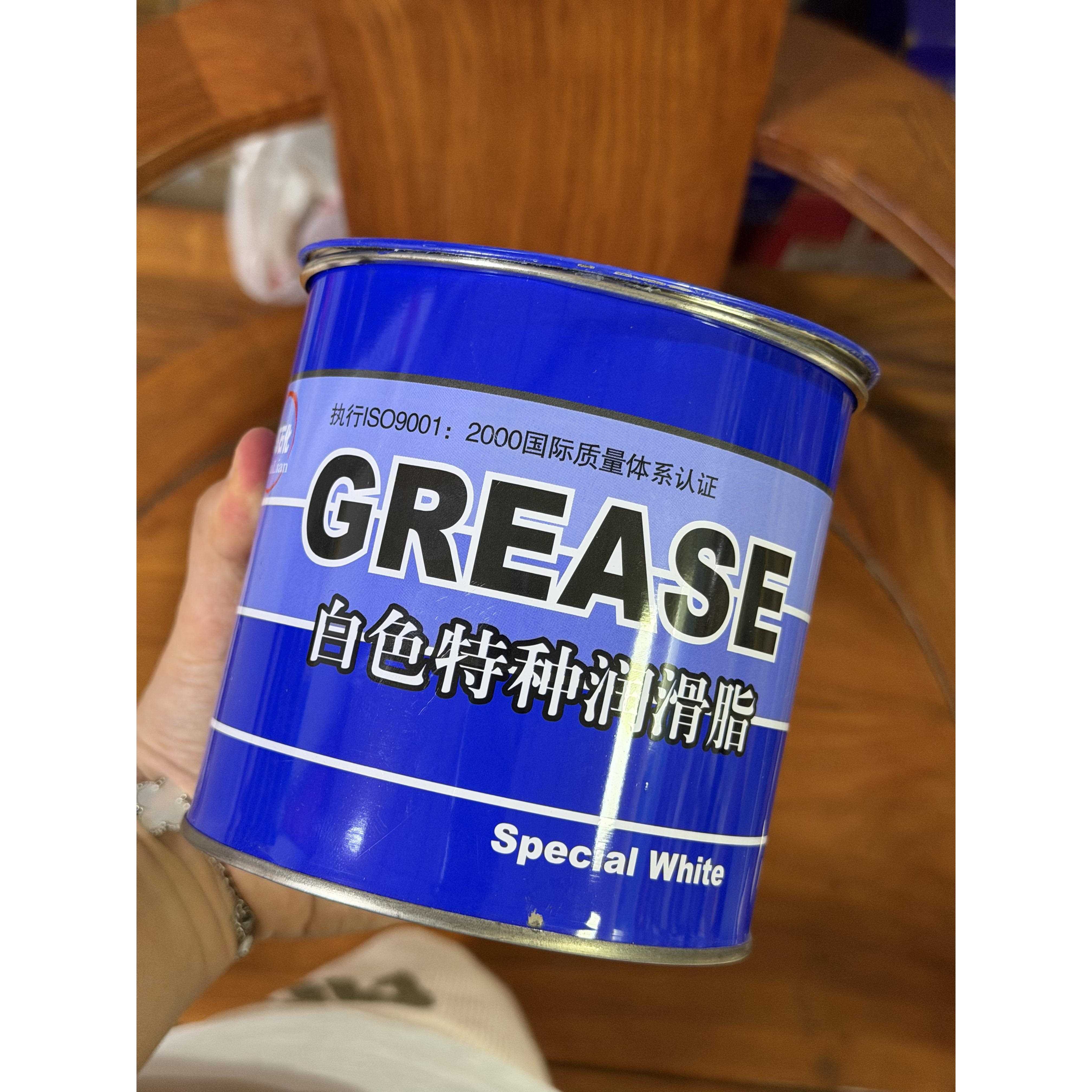 白色特种润滑脂 汽车车门滑轨打印机齿轮轴承专用高温雪油800克