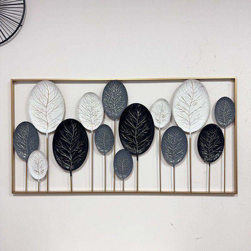 新中式轻奢铁艺复古叶子壁饰客厅沙发背景墙金属墙饰民宿墙上壁挂,家居饰品,壁饰,淘宝优惠券,粉丝福利购,淘宝优惠卷