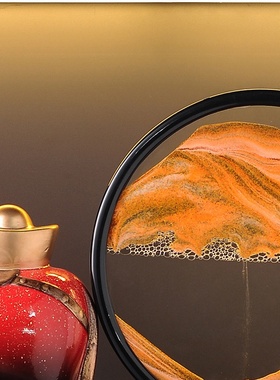 2025年新款时尚沙漏装饰画办公室客厅高档流沙时运转奢华摆件礼品