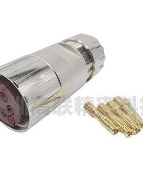 Intercontec茵特康信号动力M40连接器6芯8针6FX2003-0LU10插头M23