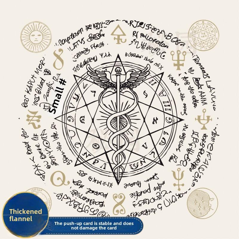 加厚绒布 双蛇权杖神秘感塔罗桌布卡牌罗牌布 仪式布塔罗牌taro