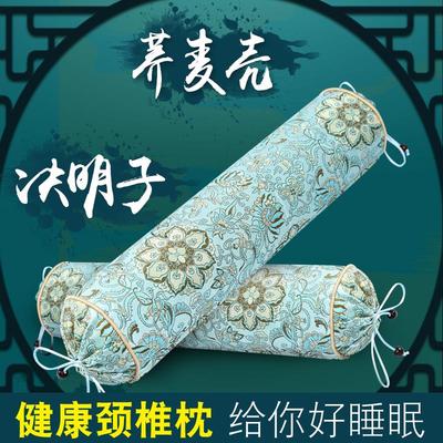 圆枕头颈椎枕决明子荞麦壳皮睡觉专用护脖子圆柱护颈枕睡眠糖果枕