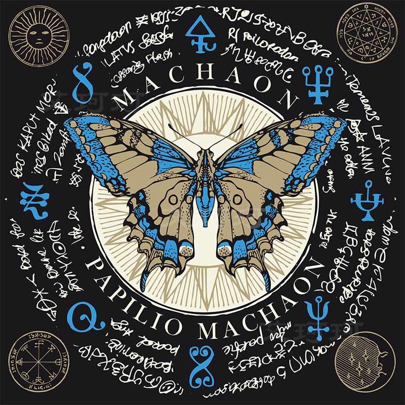 加厚绒布神秘感蝴蝶塔罗桌布塔luo牌推牌布 仪式布祭坛布罗牌桌垫