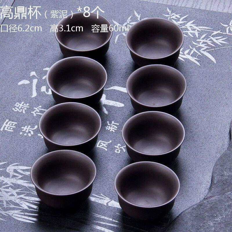 景德镇紫泥红泥品茗杯子喝茶杯紫砂单个主人杯小茶杯6祇8祇装泡茶