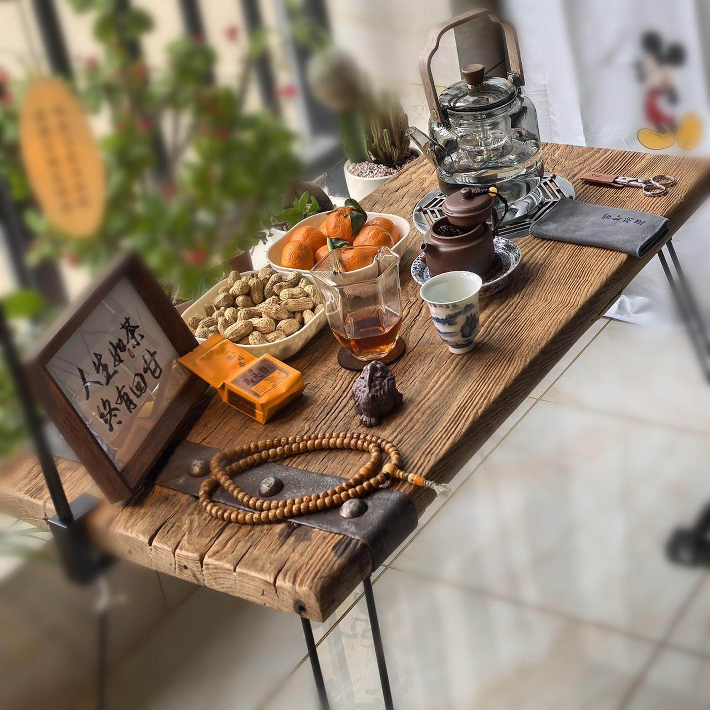 老榆木户外折叠茶桌露营可携式卡式炉庭院围炉煮茶桌门板覆古茶桌,住宅家具,家用茶台/茶桌,淘宝优惠券,粉丝福利购,淘宝优惠卷