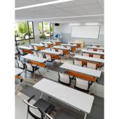 折叠会议桌培训桌椅组合可移动拼接长条桌教育机构课桌小型办公桌