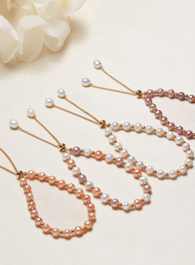 厂家批发小饰品摆摊手链 跨境5mm近圆拉升珍珠手链 手饰