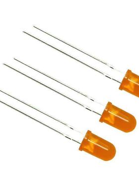 2mm斜肩橙色长脚 乳白发橙光 F2雾状白发橙灯 直插LED发光二极管